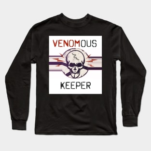 Venomous Keeper Skull (back print) Long Sleeve T-Shirt